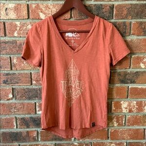 United By Blue Women's Rust Eat Well Travel Often Short Sleeve T-Shirt